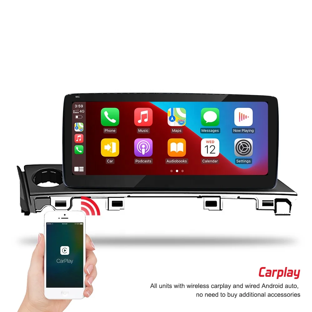 راديو سيارة أندرويد 8 كور مزدوج الدين 6 + 128G لملاحة سيارة مازدا 6 مع 4G DSP ستيريو سيارة لاسلكي Carplay