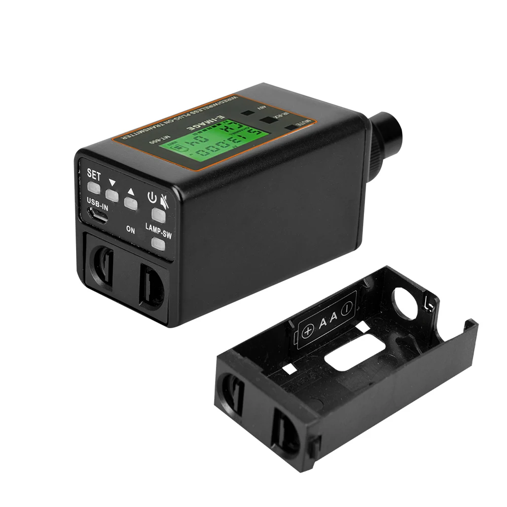 E-IMAGE MT-800 جهاز إرسال XLR متطور ذو جسم معدني UHF لنظام الميكروفون اللاسلكي