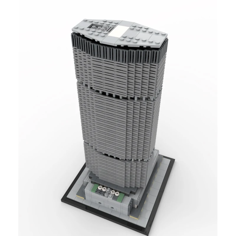 MOC-151260 Small Grain Assembled Building Blocks People City Building Pan American Building Street View Architectural Toy