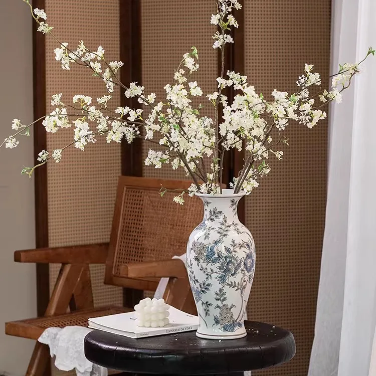 PYH New Chinese Oriental blue and white porcelain vase ceramic flower packaging high-quality ornament wholesale
