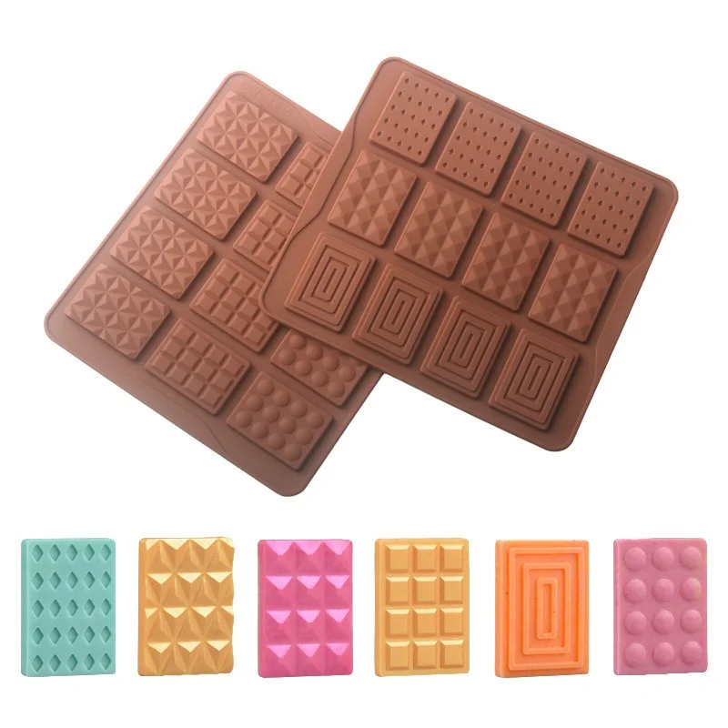 Neue Silikons choko laden form 12 Kavität zerbrechen Protein Bonbon form 3d DIY Keks Backwerk zeuge Kuchen Dekorations form