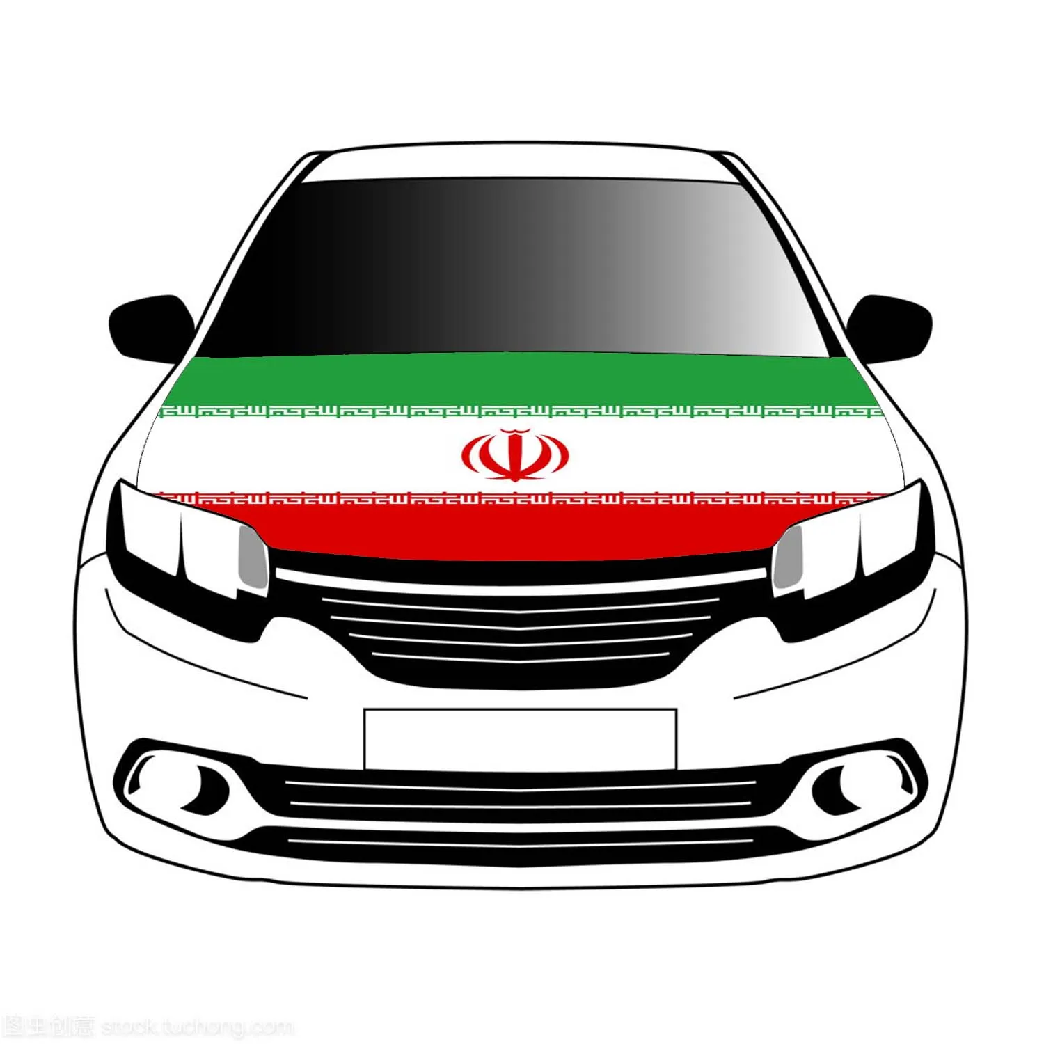 Iran flag flags car Hood cover 3.3x5ft/5x7ft 100% polyester banner Digital Printing Activities festivals and car use