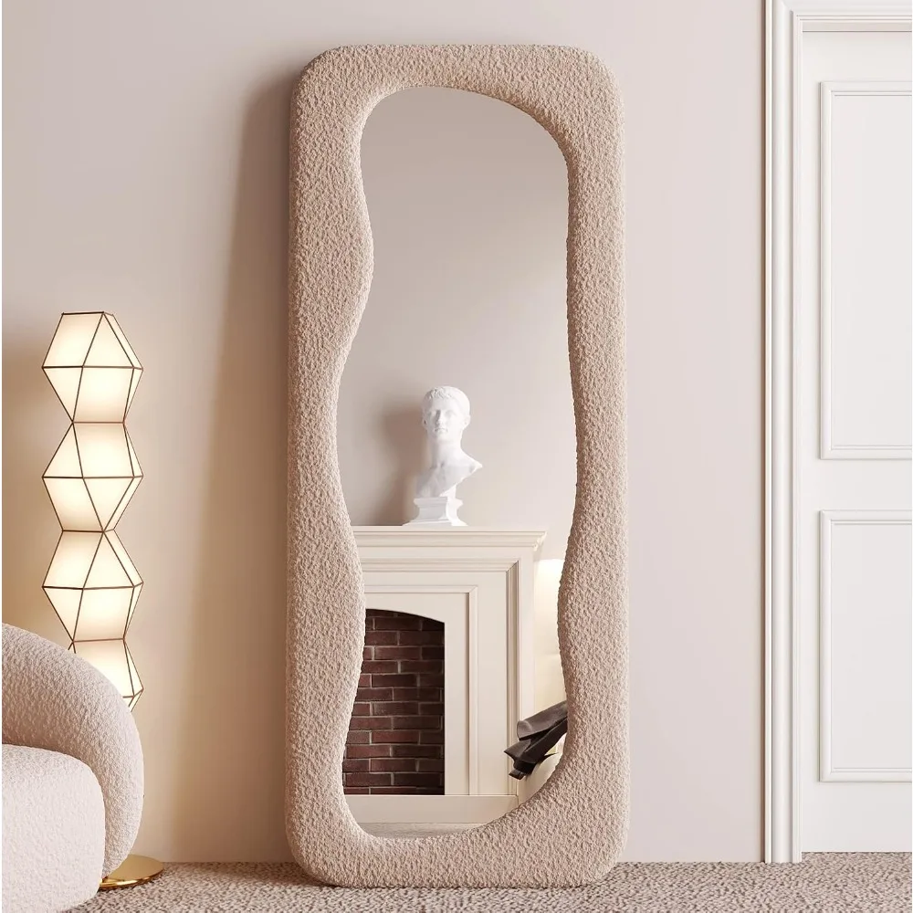 

63"x24" Full Length Irregular Wavy Wave Arched Floor Mirror Wall Mirror Standing Hanging Mirror