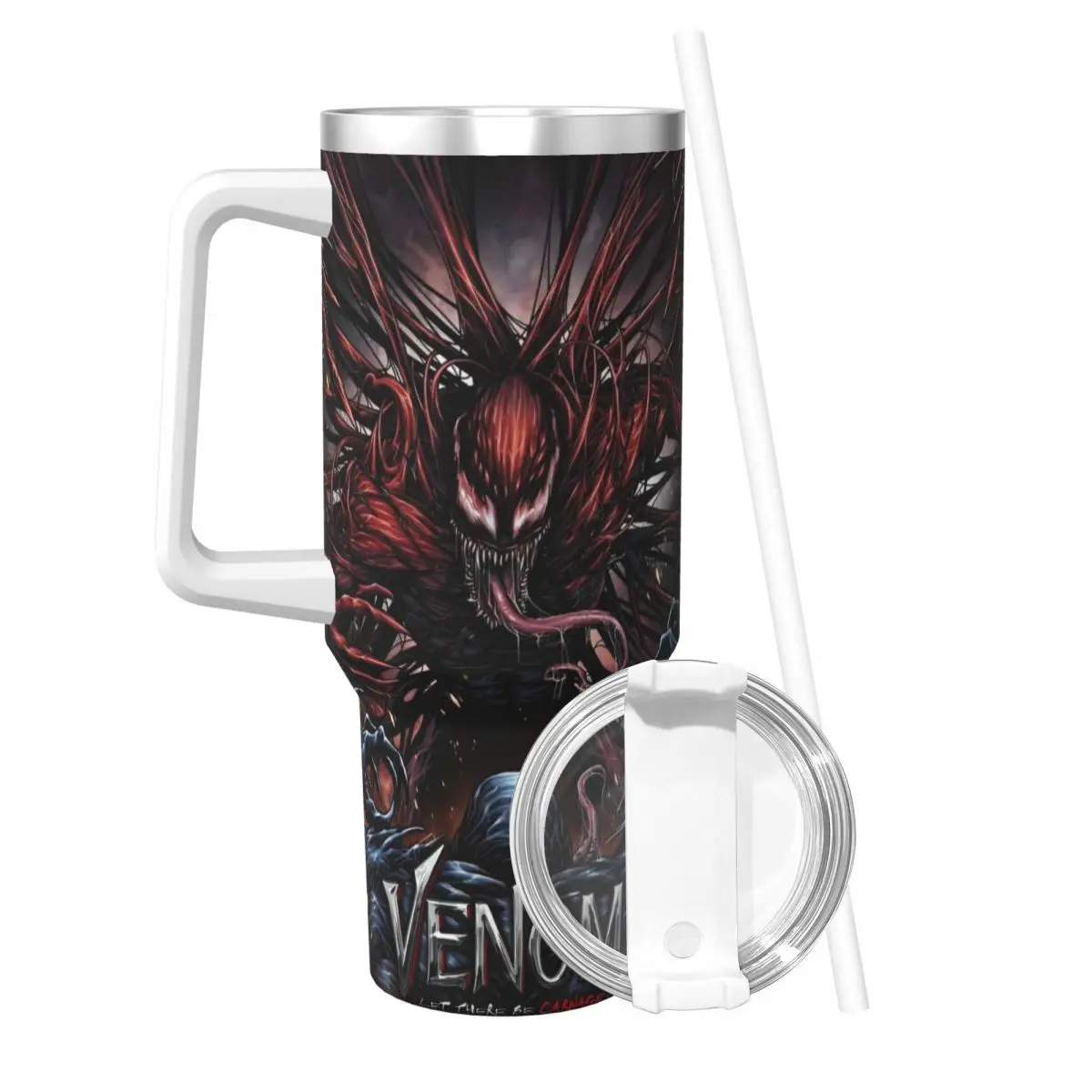 VENOM THE LAST DANCE Stainless Steel Tumbler Driving Thermal Cups With Straws and Lid 40oz Mugs Cup Cold and Hot Water Bottle