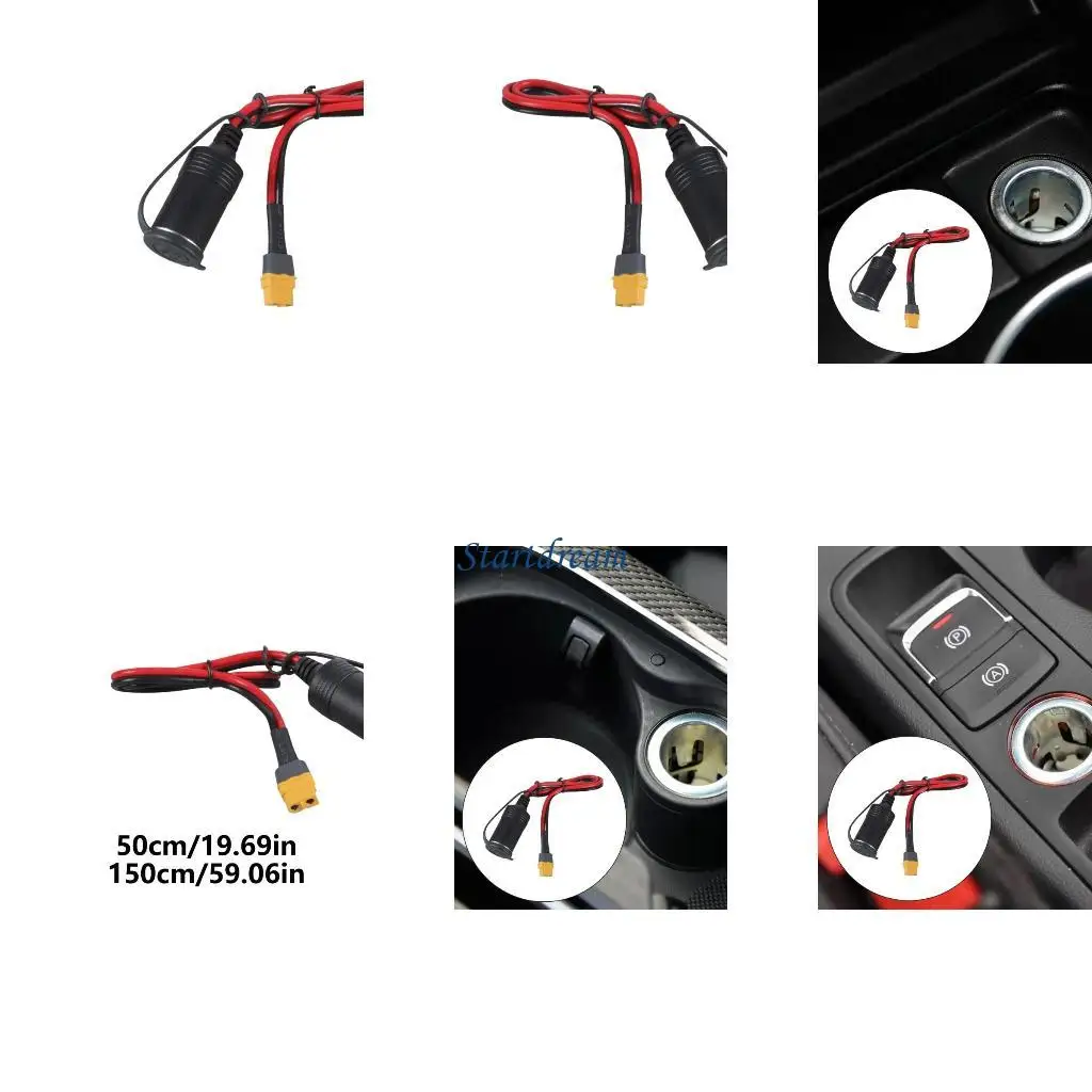 

30A XT60 Female to Car Car Outlet Adapter Cable Connector Cord K92C