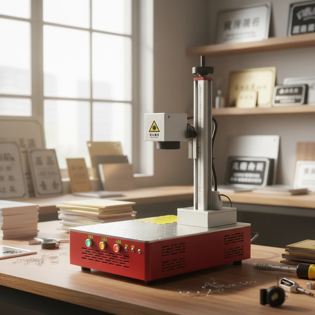 50W Fiber Laser Marking Machine, Raycus JPT Fiber Laser Engraver For Metal