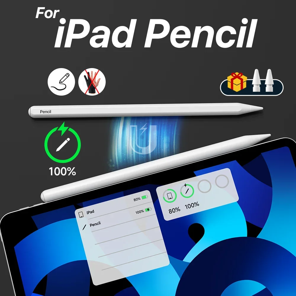 Palm Rejection Stylus Pen For Apple Pencil 2 Wireless Charging iPad Pencil With Tilt Bold For Apple iPad Air Pro 11 12.9 Mini 6