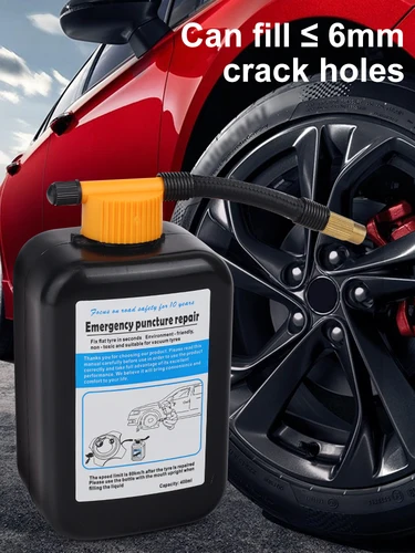 Imagen 1 del producto Líquido para reparación de neumáticos, 2 uds., 400ML, con bomba infladora de presión de neumáticos, herramientas para automóviles, reparación de neumáticos portátil de emergencia para motocicleta