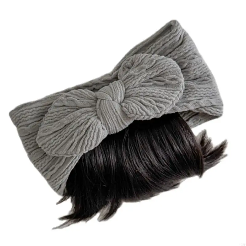 

97BE Fashionable Baby Girls Hairpiece Bowknot Decor Headband Baby Toddlers Headwear Party Hairband for Newborns Infants