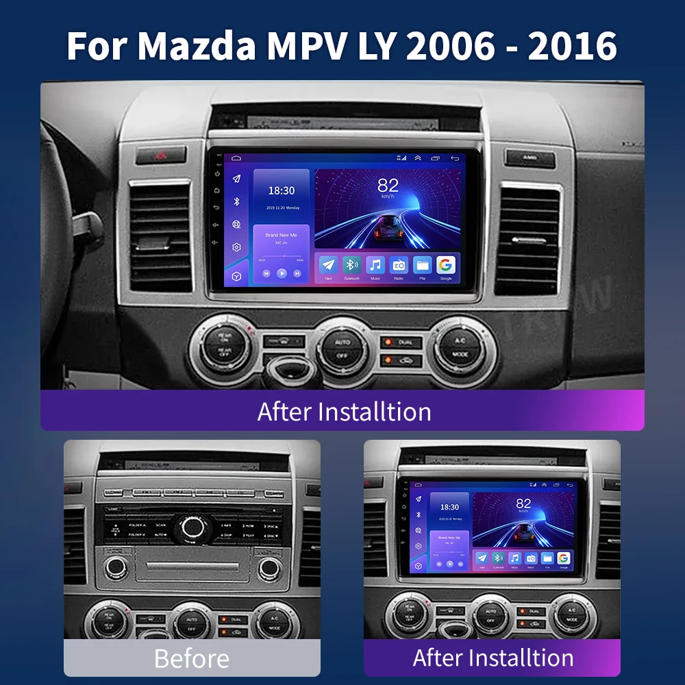 For Mazda MPV LY 2006 - 2016 Car Radio Multimedia Video Player Navigation Carplay GPS Android 13 2DIN