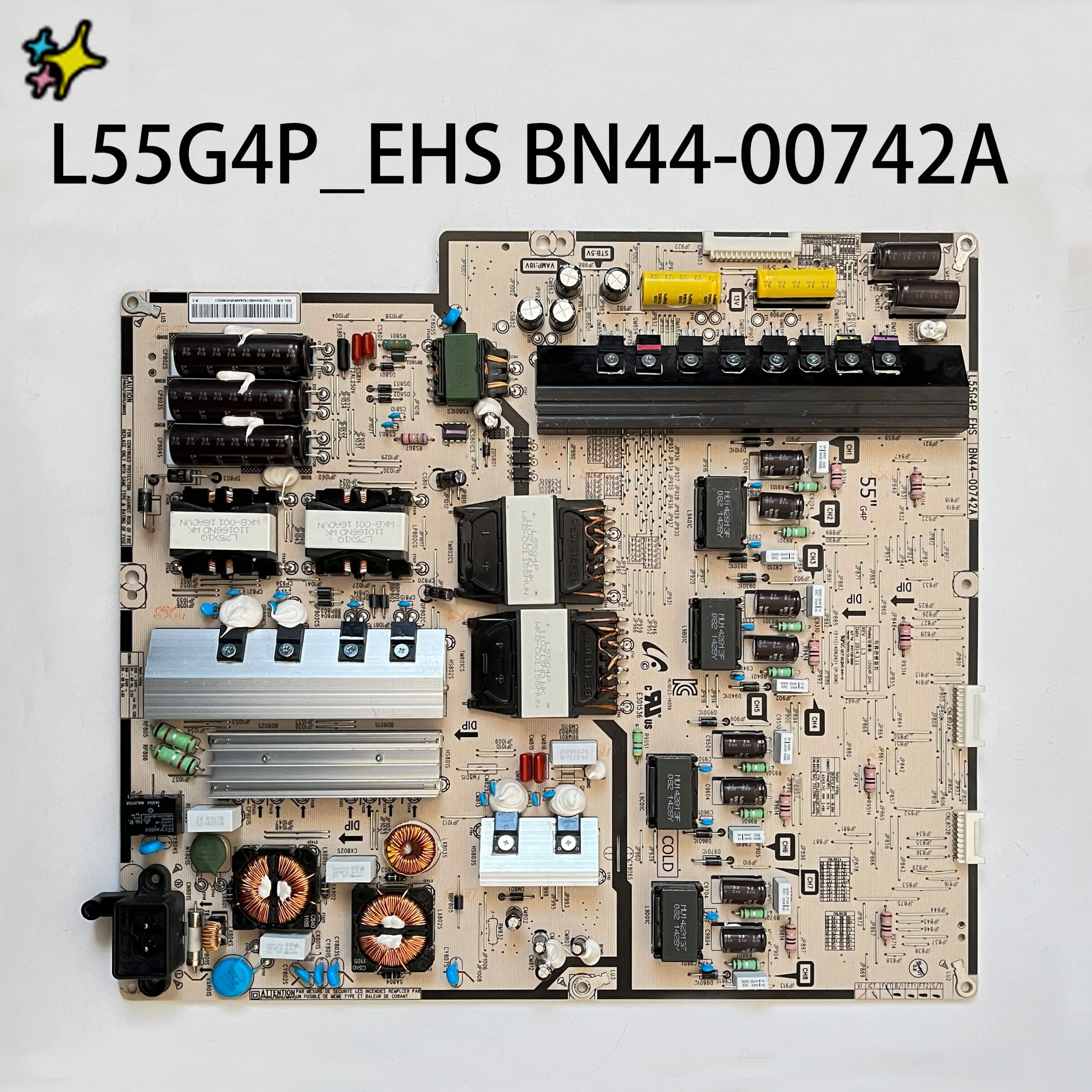 

Authentic Original TV Power Board L55G4P_EHS BN44-00742A Works Normally And is for LCD TVs UN50HU8550FXZA UN50HU8550 Accessories