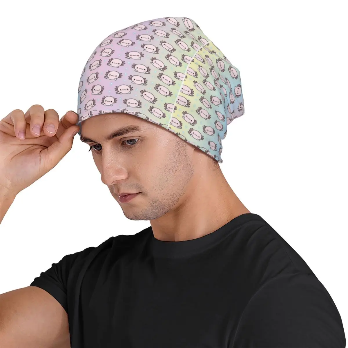 Cute Axolotl Unisex Adult Beanies Caps Knitting Bonnet Hat Warm Fashion Autumn Winter Outdoor Skullies Hats