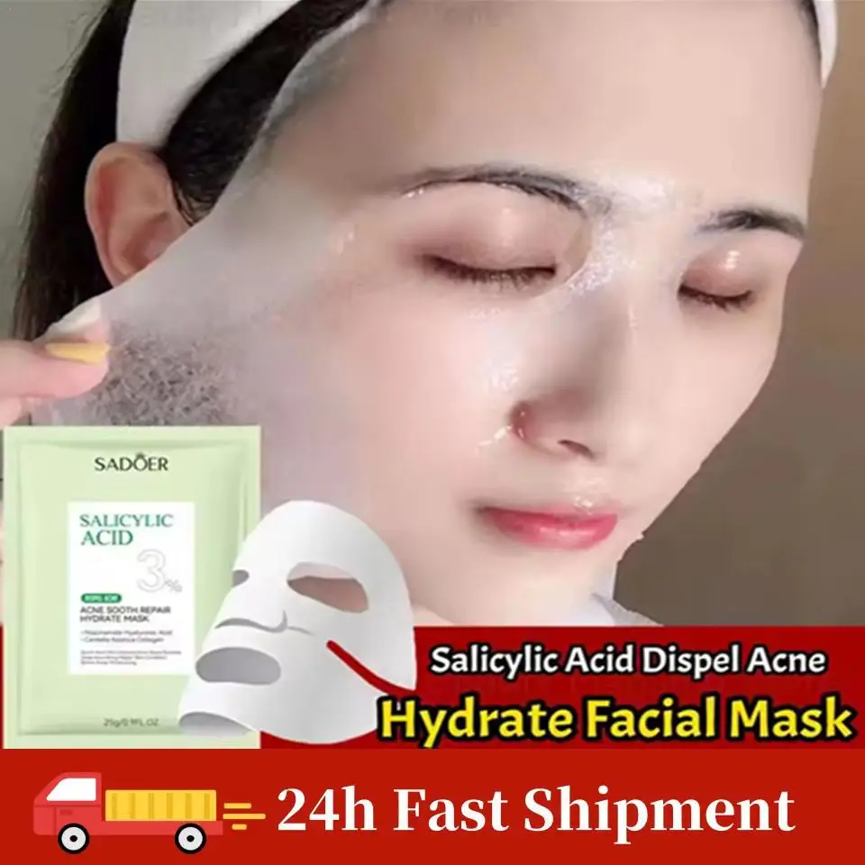 1PC Salicylic Acid Face Mask Moisturizing Nourishing Firming Hydrating Facial Masks Face Sheet Mask Skin Care