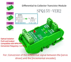 Differential to Collector, Encoder Differential Signal Conversion, Differential to Single-ended, Compatible with NPN/PNP