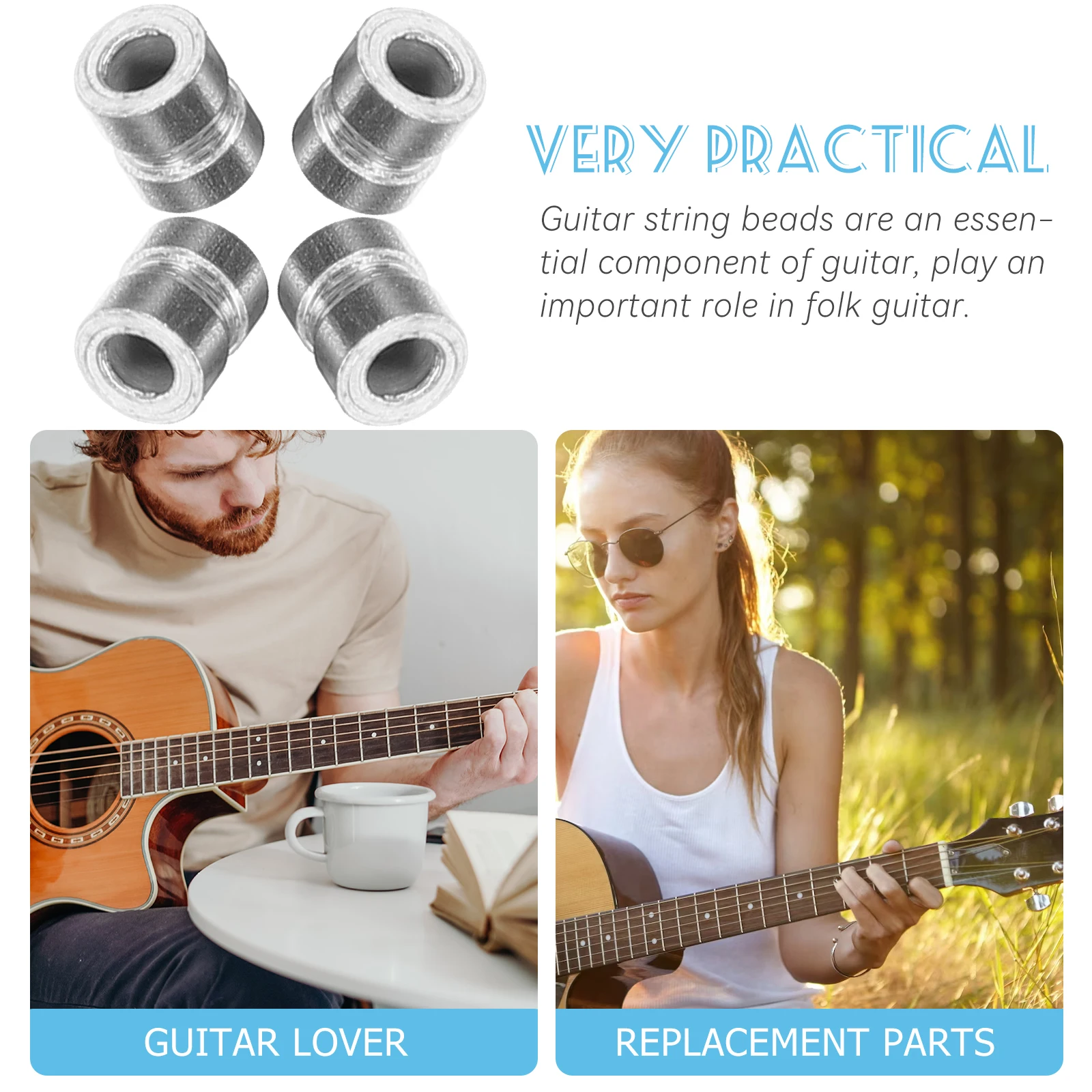 

20pcs Bridge For Accessories Folk Beads Folk Acoustic String Beads Acoustic Accessories Guitar String Pins Guitar