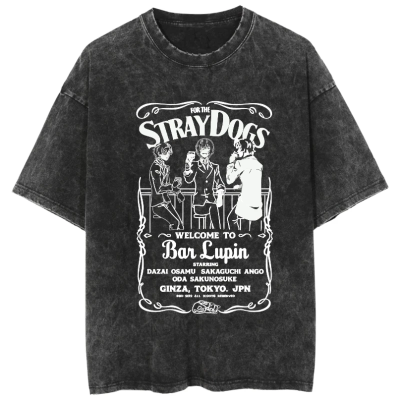 

Wenhao Wild Dog Bungo Stray Dogs Периферийные устройства Goto Yili Same Футболка с короткими рукавами Мужская и женская двухмерная футболка