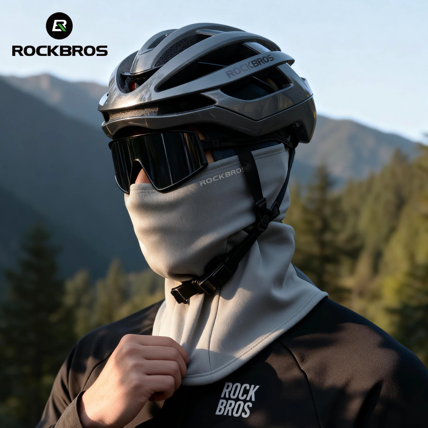 

ROCKBROS Cycling Fleece Headgear 360°Warmth Color-Block Head Cover Windproof Heat Storage Skiing Hiking Cycling Comfortable Mask