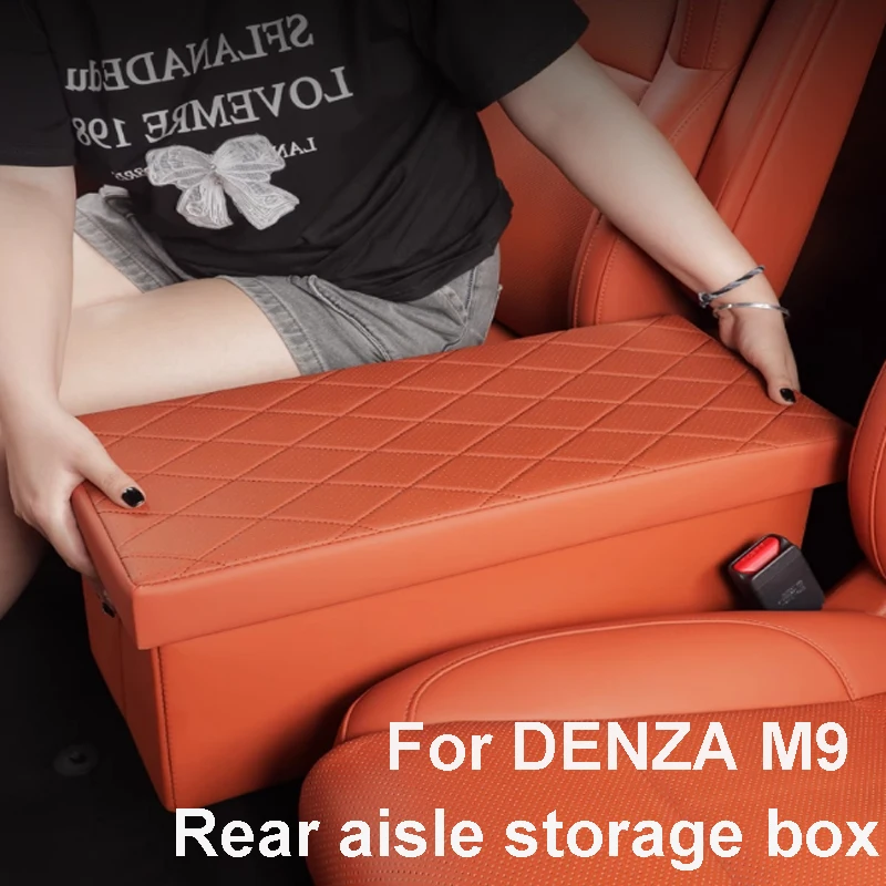 

Load-bearing Foldable Storage Box Accessory For Huawei AITO M9 2024-2025 Six Seater Car Seat Second Row Middle Backrest