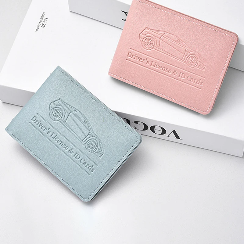 Car Registration Driver's License And Insurance Card Holder Leather Car Essential Document Card Wallet Car Accessories