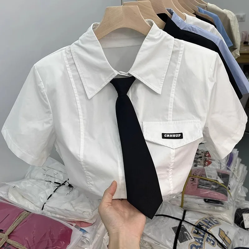 

Высокая талия ort Sweet Spicy School Sle Slim Fit irt для женщин, лето 2021, новый дизайн JK orm Belly Button irt