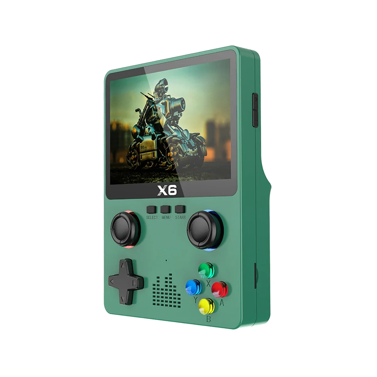 Portable X6 Handheld Game Player 3.5Inch IPS Screen 11 Simulators GBA Video Game Console Gifts for Kids-Green