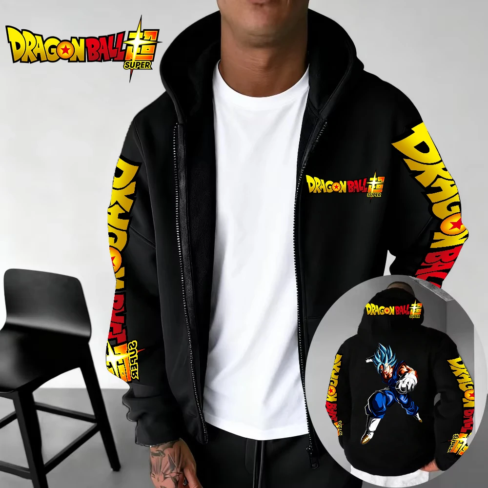 

2025 Autumn/Winter Printed Pure Cotton Casual Zip-up Hoodie Dragon Ball Series Anime Zip-up Hoodie Japanese-style Anime