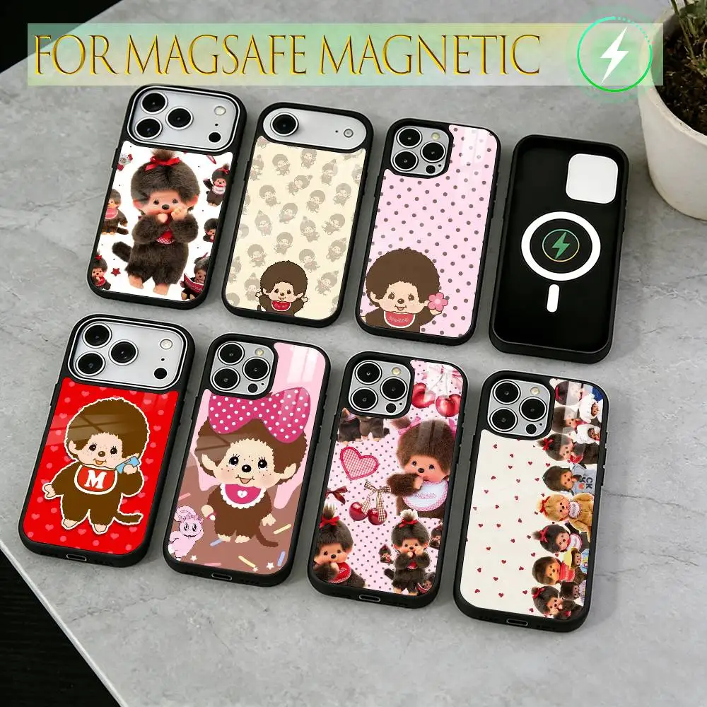 

Cute Monchhichis Phone Case For iPhone17,16,15,14,13,12,11 Plus,Pro Magnetic For Magsafe Wireless Charging