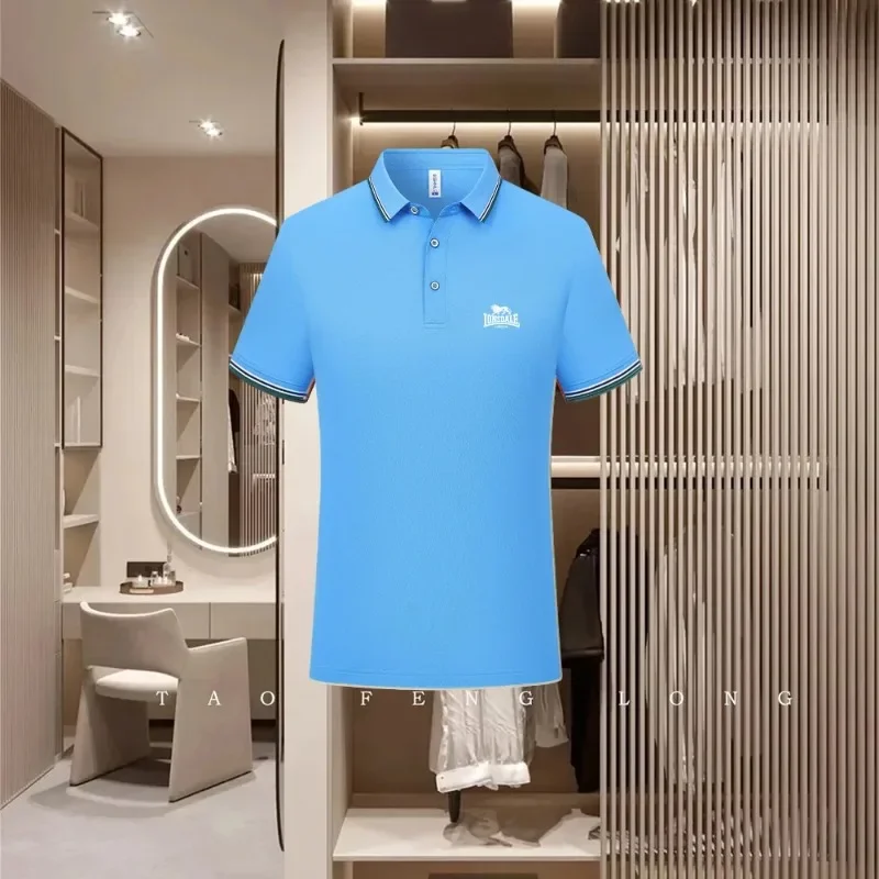 

2026 Men's Ice Silk Polo Shirt Cooling Technology Breathable Sun Protection Summer Outdoor Fishing Hiking Sports Tee