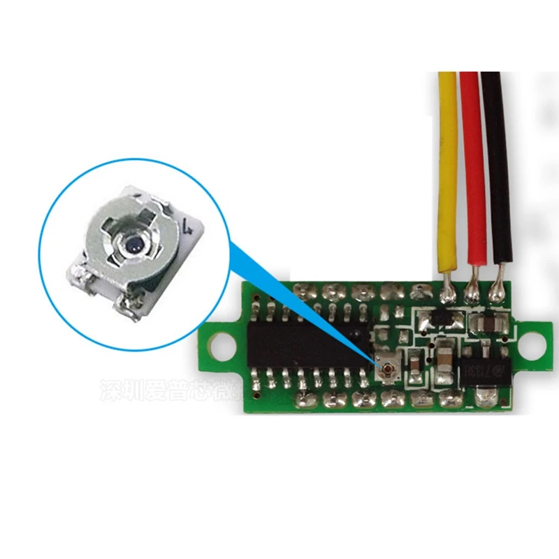 Voltmètre numérique pour voiture, voltmètre, panneau Volt, DC 2.5-30V, 0.28 pouces