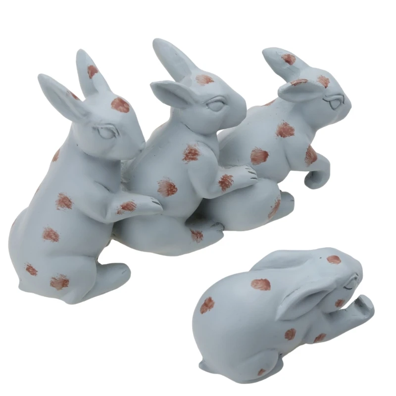 

Easter Bunny Figurine Saved By a Hare Sculpture for Creative Resin Desktop Decor Dropship