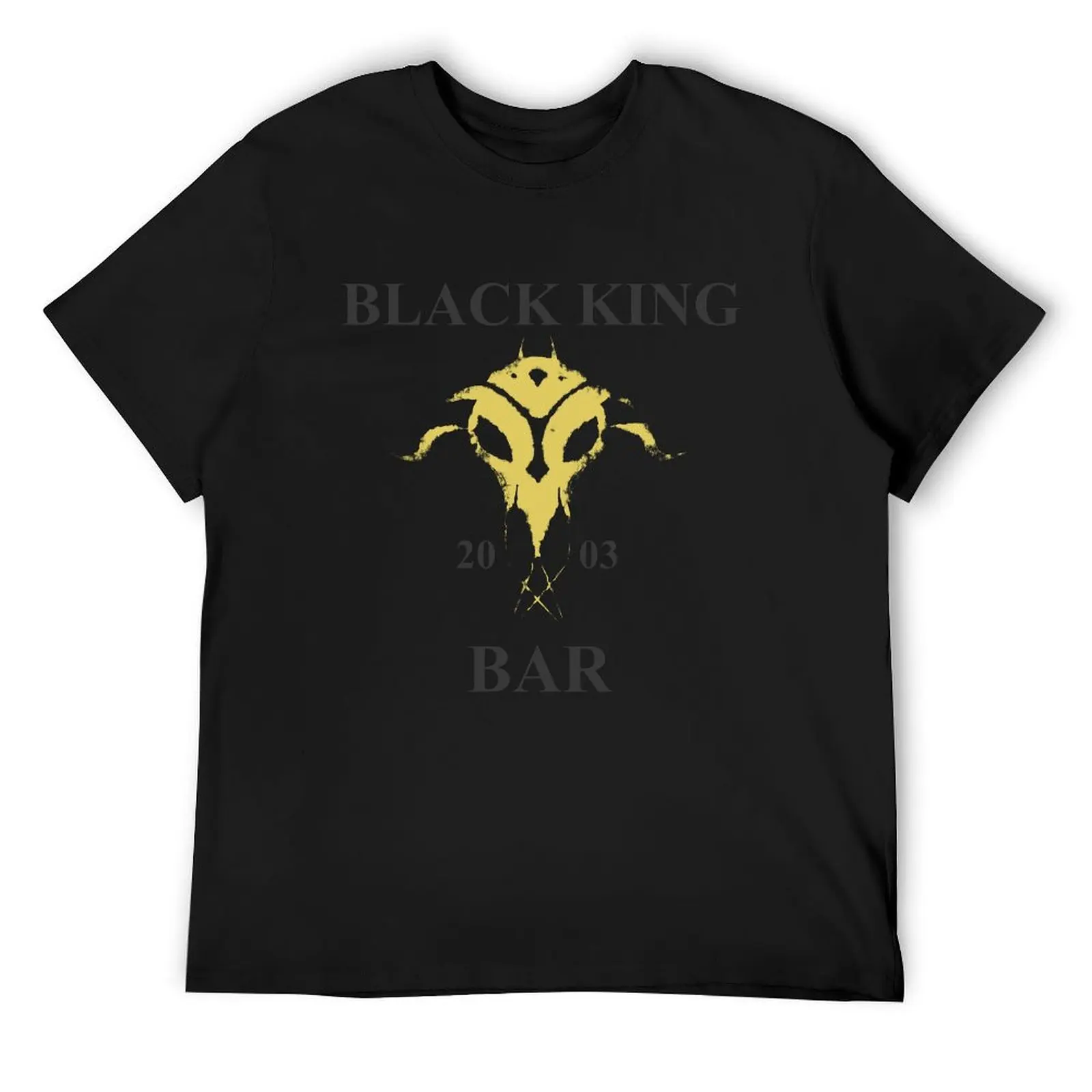 Black King Bar T-Shirt kawaii clothes graphic shirts rapper graphic tees plus sizes mens t shirts pack