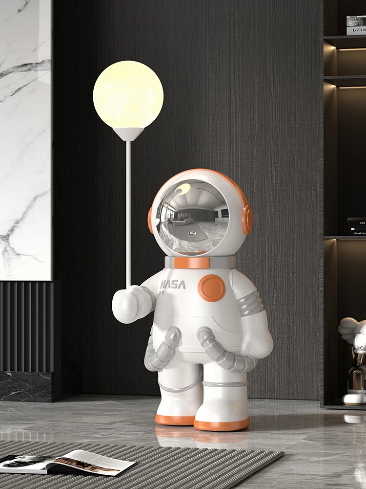 77cm Raised Lamp Astronaut Statue, Home Decoration, Luxury Living Room, TV Cabinet, Sofa, Astronaut Floor Decoration, Sculpture,