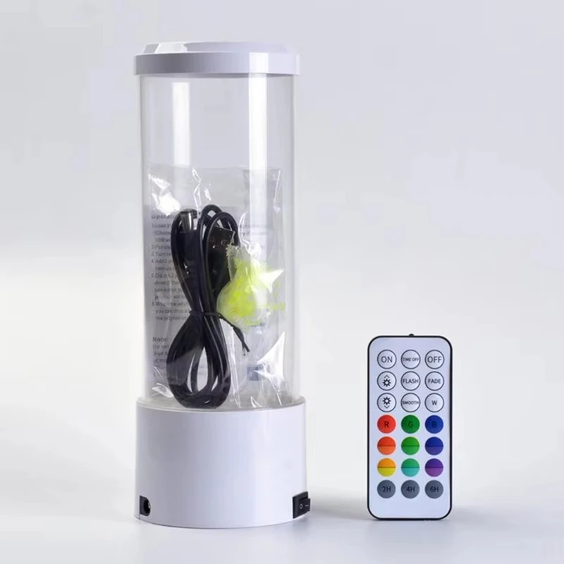 ABAE-LED แมงกะพรุนไฟกลางคืนพร้อมรีโมทคอนโทรล USB ขับเคลื่อนโหมดแสงสีสันสดใสสําหรับโฮมออฟฟิศเดสก์ท็อปตกแต่ง