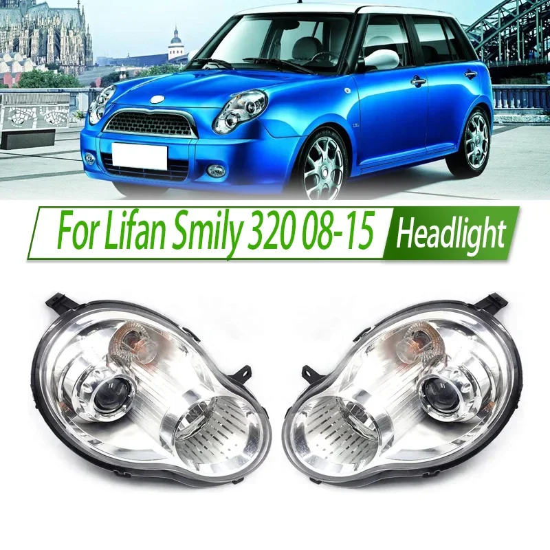 

Для Lifan Smily 320 08-15 галогенная фара в сборе, OEM-стиль, цоколь для передней фары, замена Plug & Play