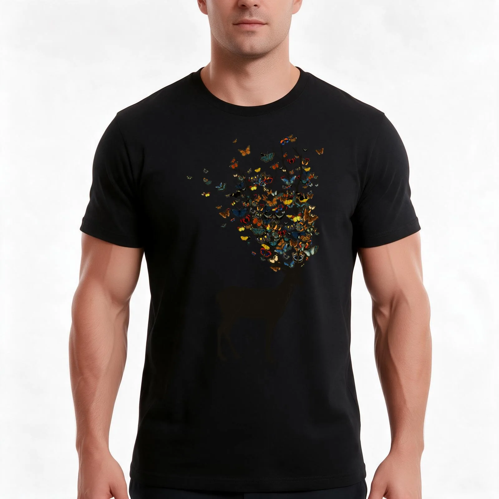 Wild Nature: camiseta amarilla, camiseta de algodón para uso diario en verano, camisetas de estilo urbano de corte amplio, estampado gráfico de estilo vintage, manga corta y corte holgado.