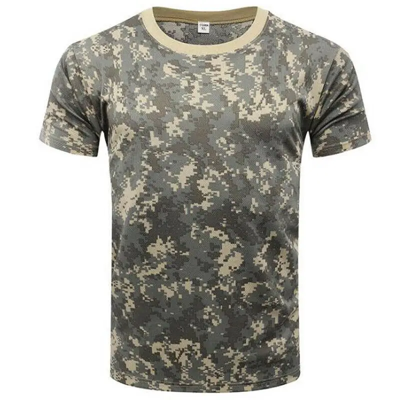 Men T Shirt 3d Print Short Sleeve Army Camouflage T Shirts Casual Round Neck Oversized Camo Tee Top Streetwear image 2