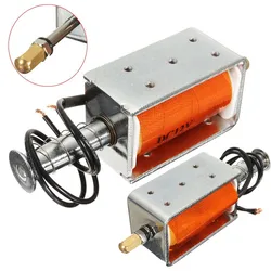 DC 12V Push Pull Type Linear Solenoid Switch Open Frame Electromagnet Keepping Force Travel 35mm Solenoid Mini Electric Motor