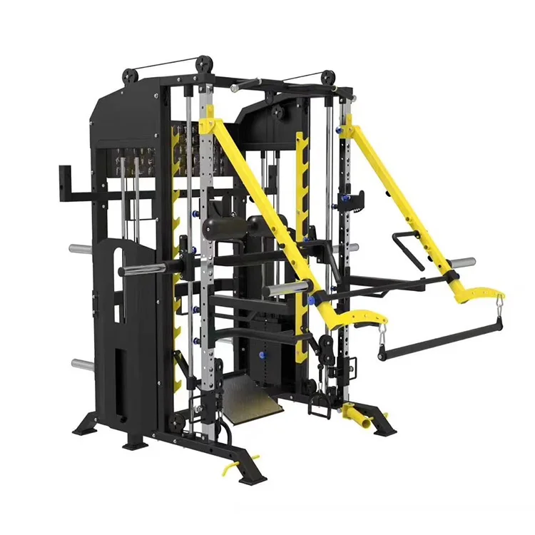 

Multi-functional commercial muscle training power rack 3d smith machine for fitness workout gym equipment