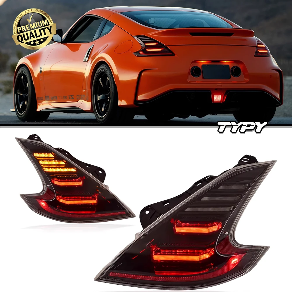 

Автомобильные фары для Nissan 370Z, задний фонарь 2009-2020, обновление, модифицированный для нового DRL, динамический указатель поворота, светодиодный задний фонарь, автоаксессуары
