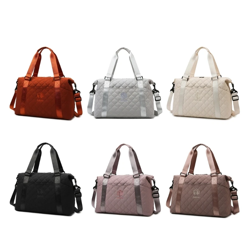 

Women's Duffle Bag Large Capacity Travel Shoulder Bag For Short Trip With Easy Attach To Suitcase Handle Gym Handbag