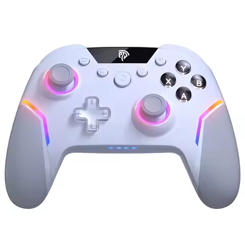 EasySMX X20 RGB Wireless Gamepad Bluetooth Gaming Controller Compatible with PC/NS/TV/Phone/Laptop,6-Axis Gyroscope, Hall Effect