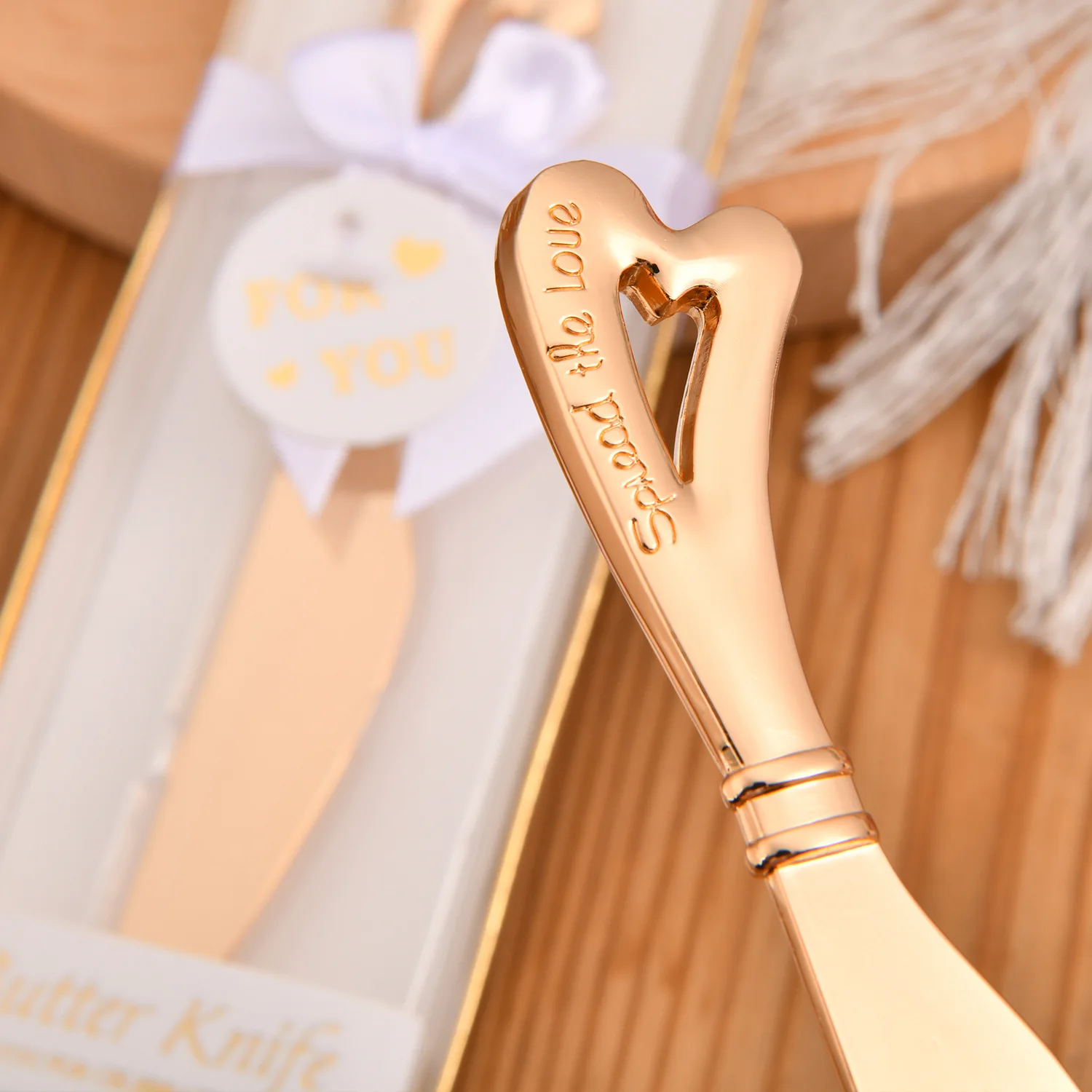 European Love Handle Butter Knife, Wedding Gifts, Bridal Shower, Cake