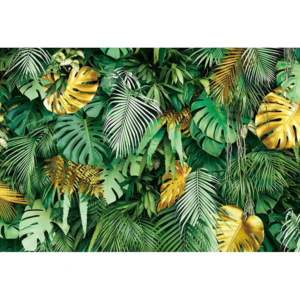 Jungle Safari Baby Birthday Party Backdrop Green Leaves Grass Baby Shower Wild One Summer Tropical Photography Background Decor