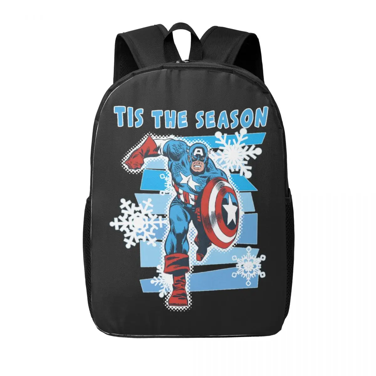 Custom Captain America Holiday Laptop Backpack Men Women Fashion Bookbag for College School Students Bags