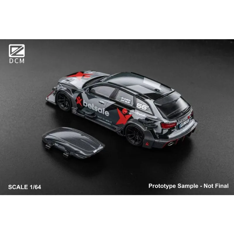 Dcm 1:64 audi rs6 c7 dtm betsafe gumball 3000 camuflagem livria capa aberta, caso de telhado liga removível modelo de carro brinquedo presente