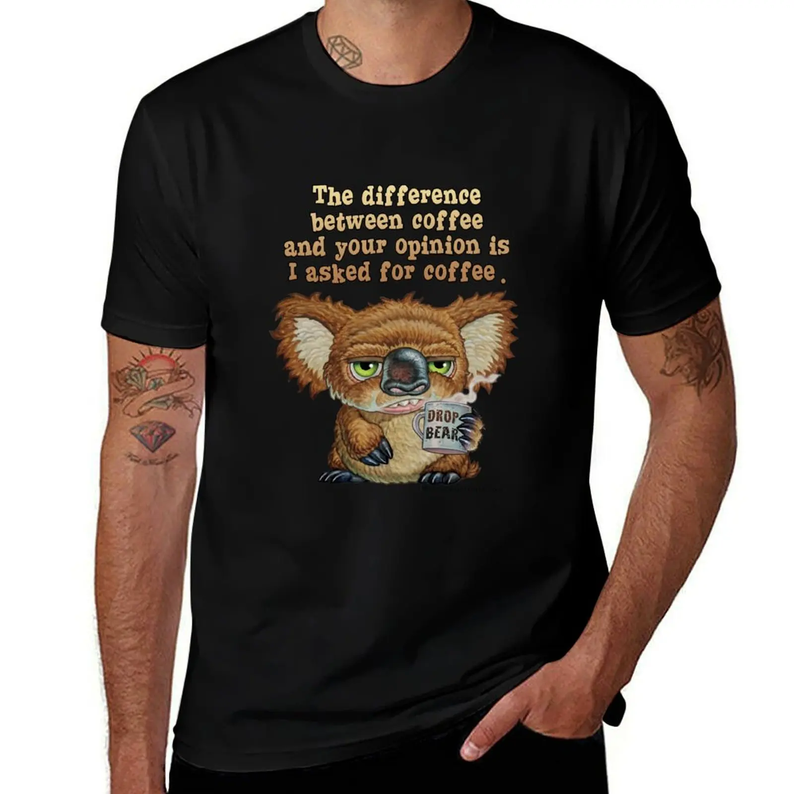 

Drop Bear Coffee T-Shirt Trendy Casual Short Sleeve Shirt