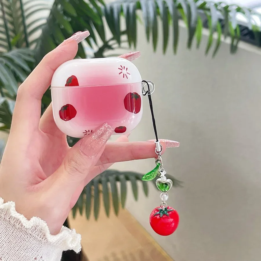 เคสซิลิโคนสำหรับ Apple airpods Pro 2เคส airpod 3 /airpods 2ลายการ์ตูนรูปเชอร์รี่หวานน่ารัก