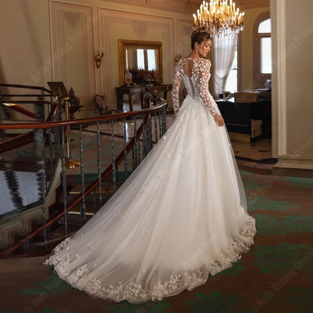 Gaun Pengantin Wanita Berkualitas Tinggi Kerah Sweetheart Model A-Line Gaun Pengantin Panjang Menyentuh Lantai untuk Pesta Vestidos Para Mujer Dapat Disesuaikan