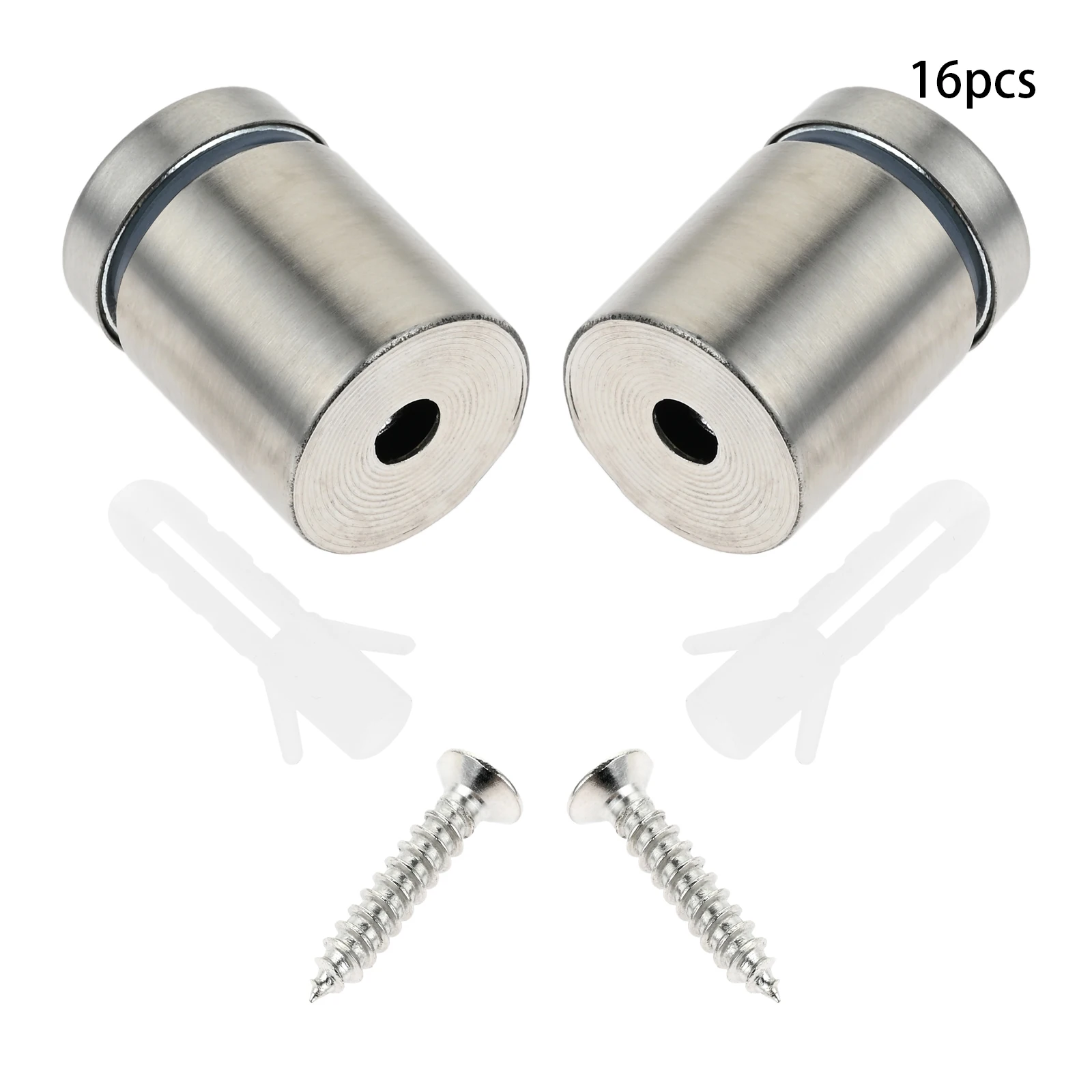 16pcs Standoff Screws Silver Stainless Steel 19x25mm for Advertise Picture Frame Glass Sign Fixing Nail Holder Easy to Install