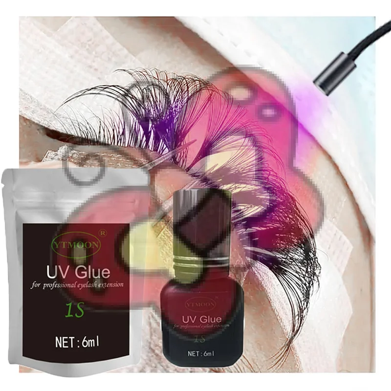 6ml UVグルー まつげエクステ用接着剤 1秒速乾 強力つけまつげエクステグルー 長持ちUVまつげグルー